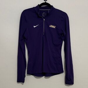 Nike Purple Dri-FIT JMU Women's Quarter-Zip Top